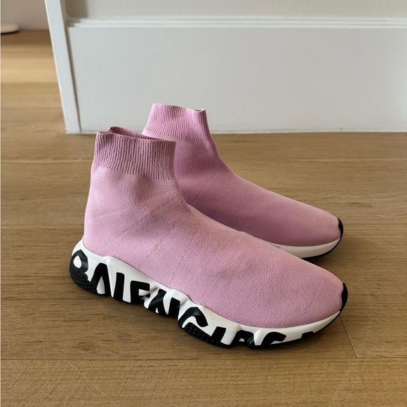NEW BALENCIAGA Sock Sneakers in Pink size 8 - Picture 3 of 6
